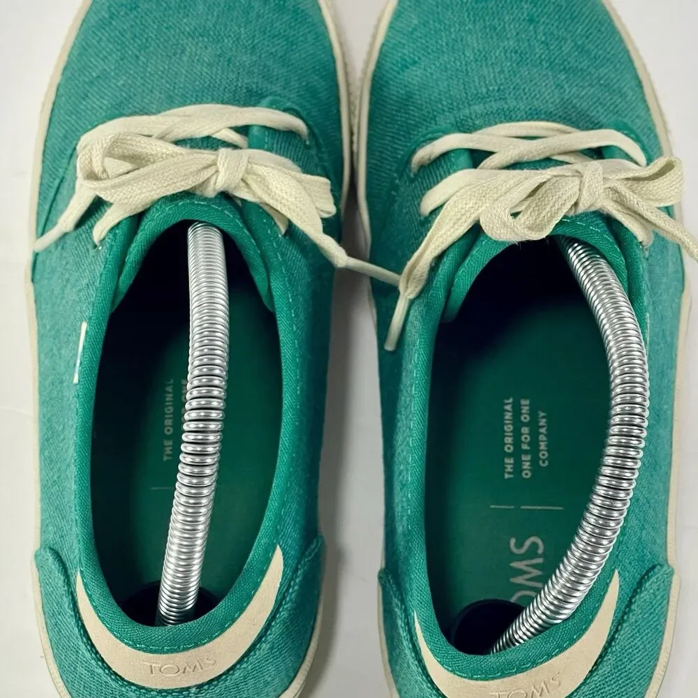 TOMS Paseo Canvas Sneakers – Teal Green – Men’s Size 7.5